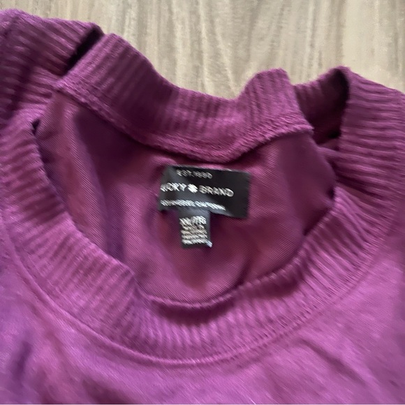 LOT of 2 Lucky Brand long sleeve tops size XXL - purple and burnt orange/red - Picture 3 of 3